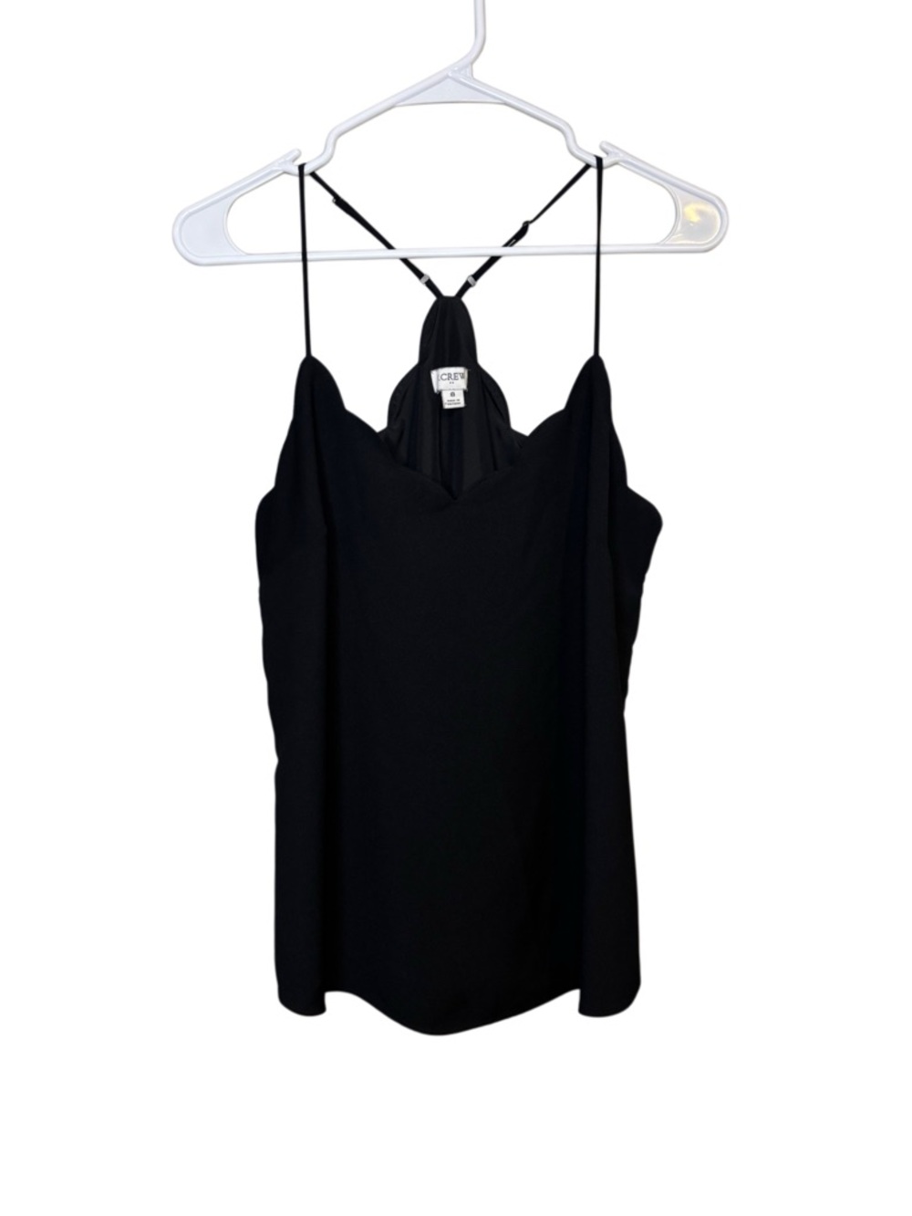 J. Crew Black Scallop-Edge Camisole - Picture 2 of 7